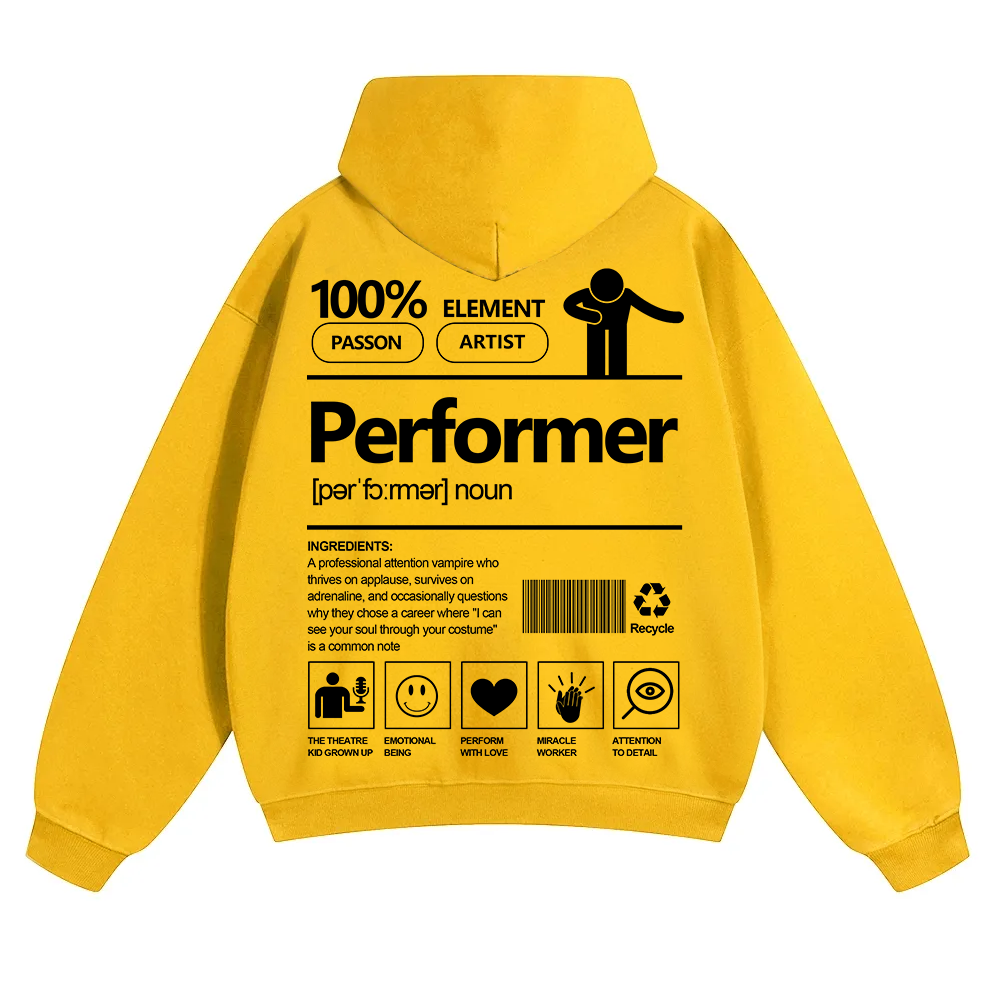 Performer Unisex Solid Color Hoodie wearishow