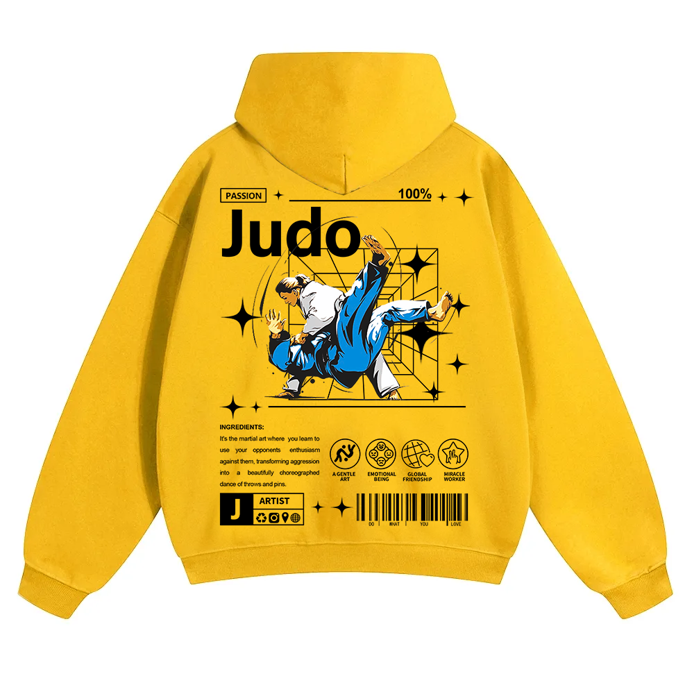 Judo Unisex Solid Color Hoodie wearishow
