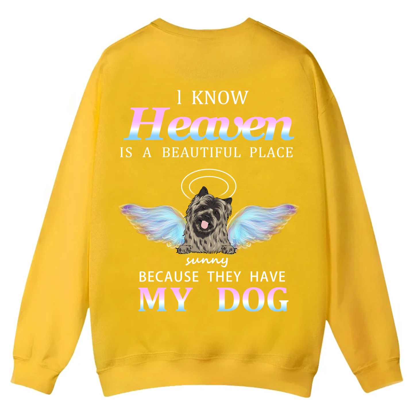 Heaven Is A Beautiful Place - Personalized Custom Unisex Casual Crewneck Sweatshirt