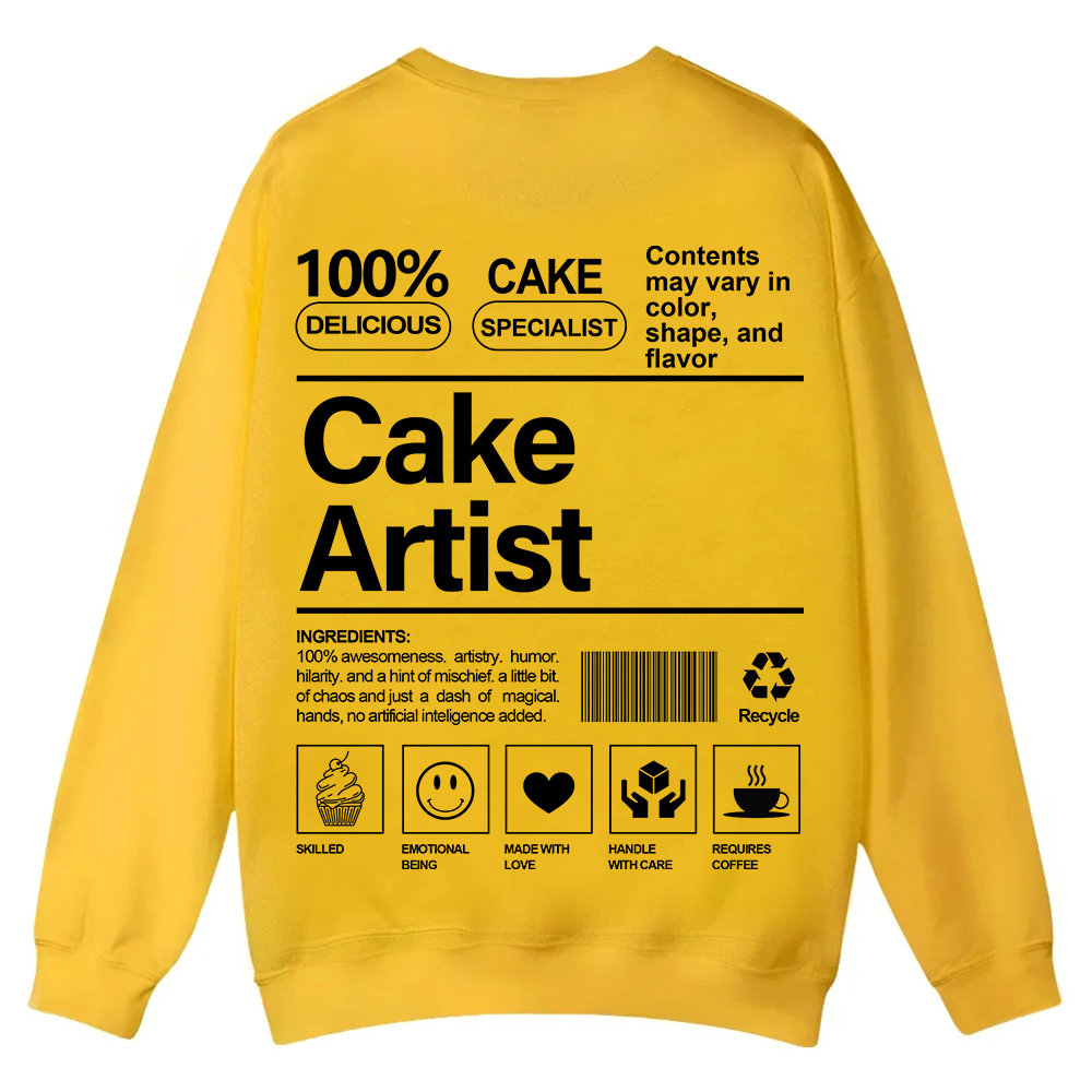 Cake Artist Casual Crewneck Sweatshirt wearishow