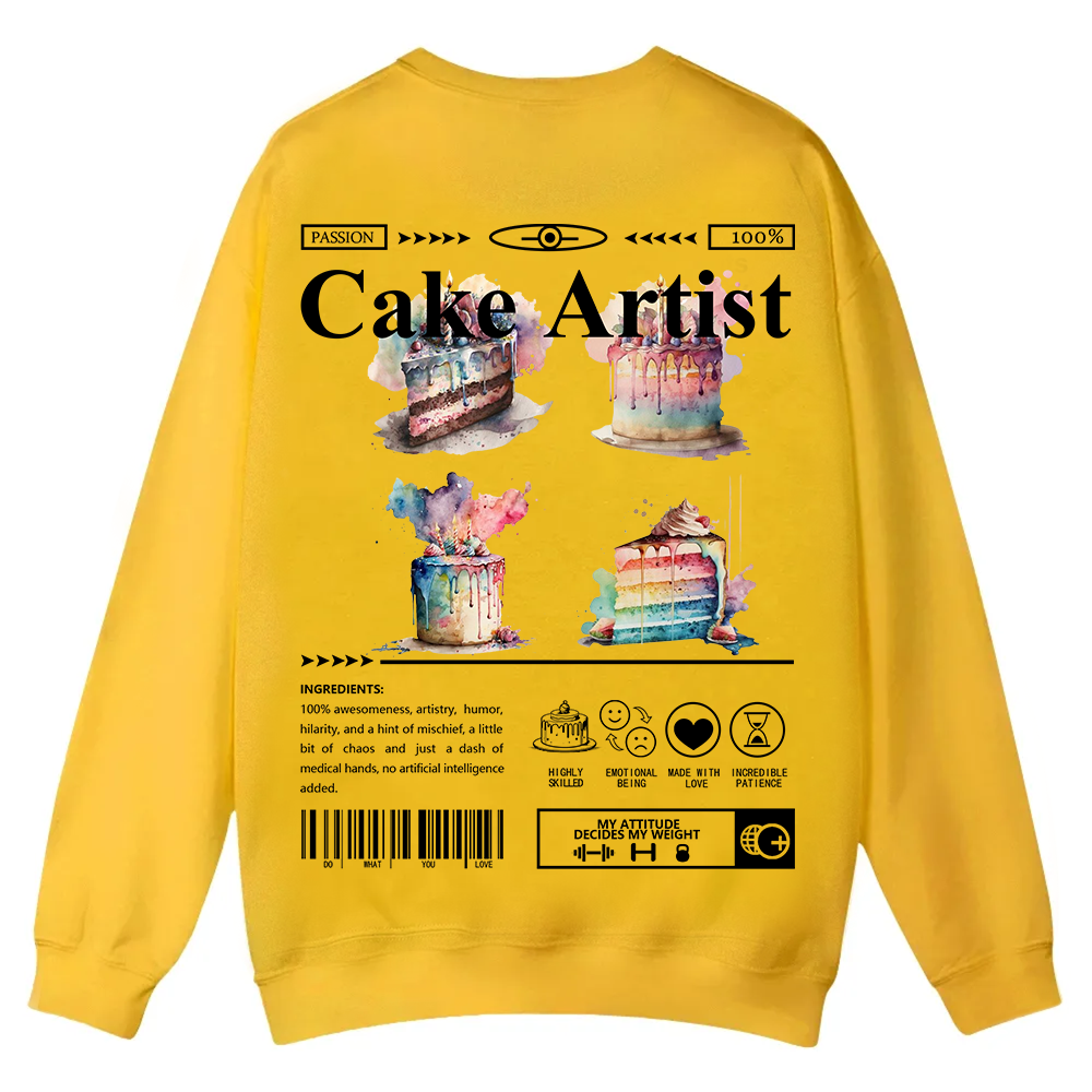 Cake Artist Casual Crewneck Sweatshirt wearishow