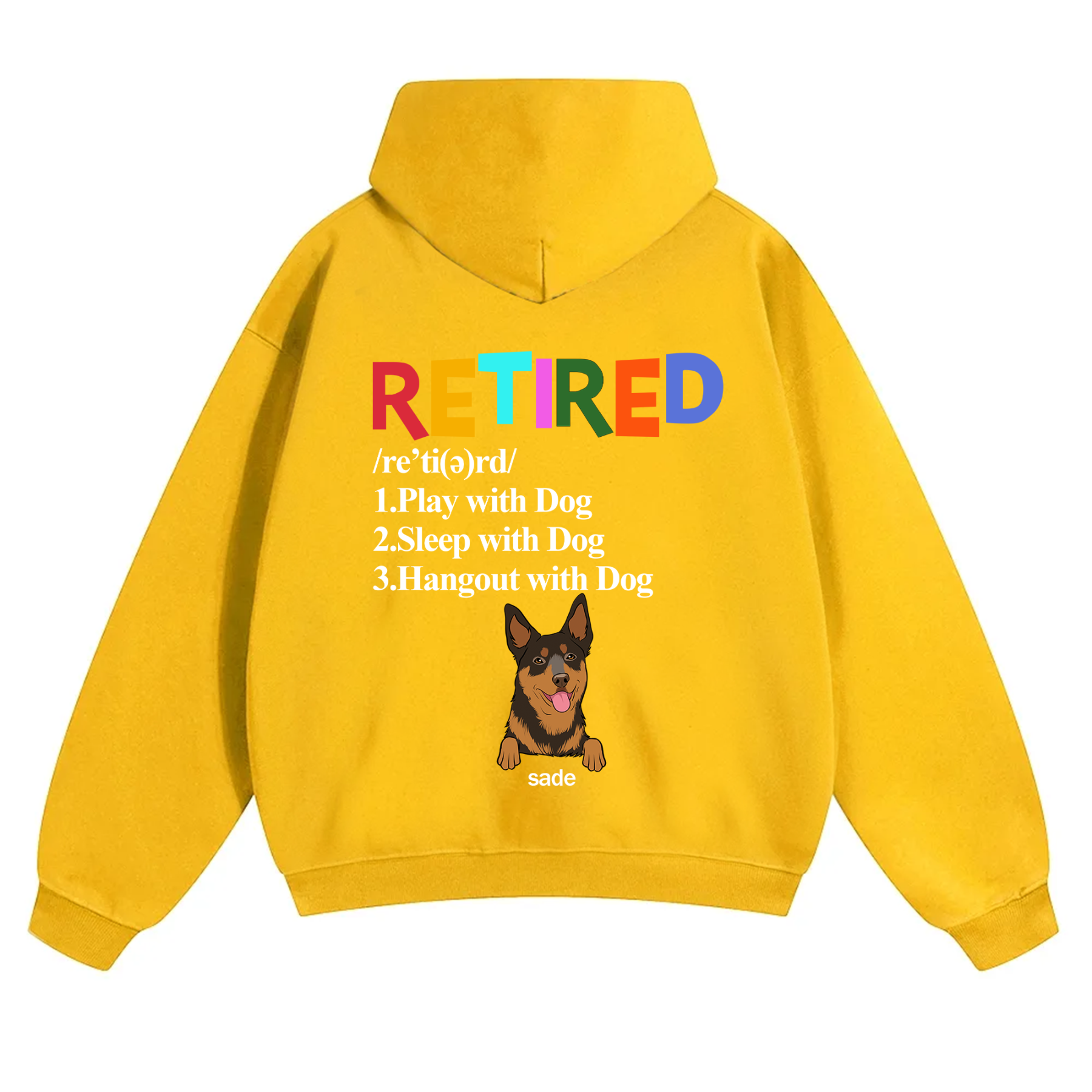 Retired,Play With Dog - Personalized Custom Unisex Hoodie
