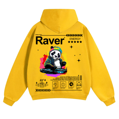 Raver Unisex Solid Color Hoodie wearishow