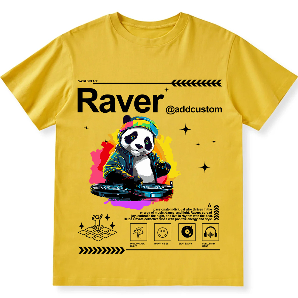Addcustom Raver Unisex Fit Cotton T-Shirt wearishow