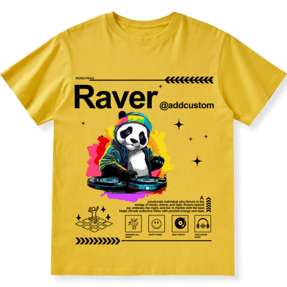 Addcustom Raver Unisex Fit Cotton T-Shirt wearishow