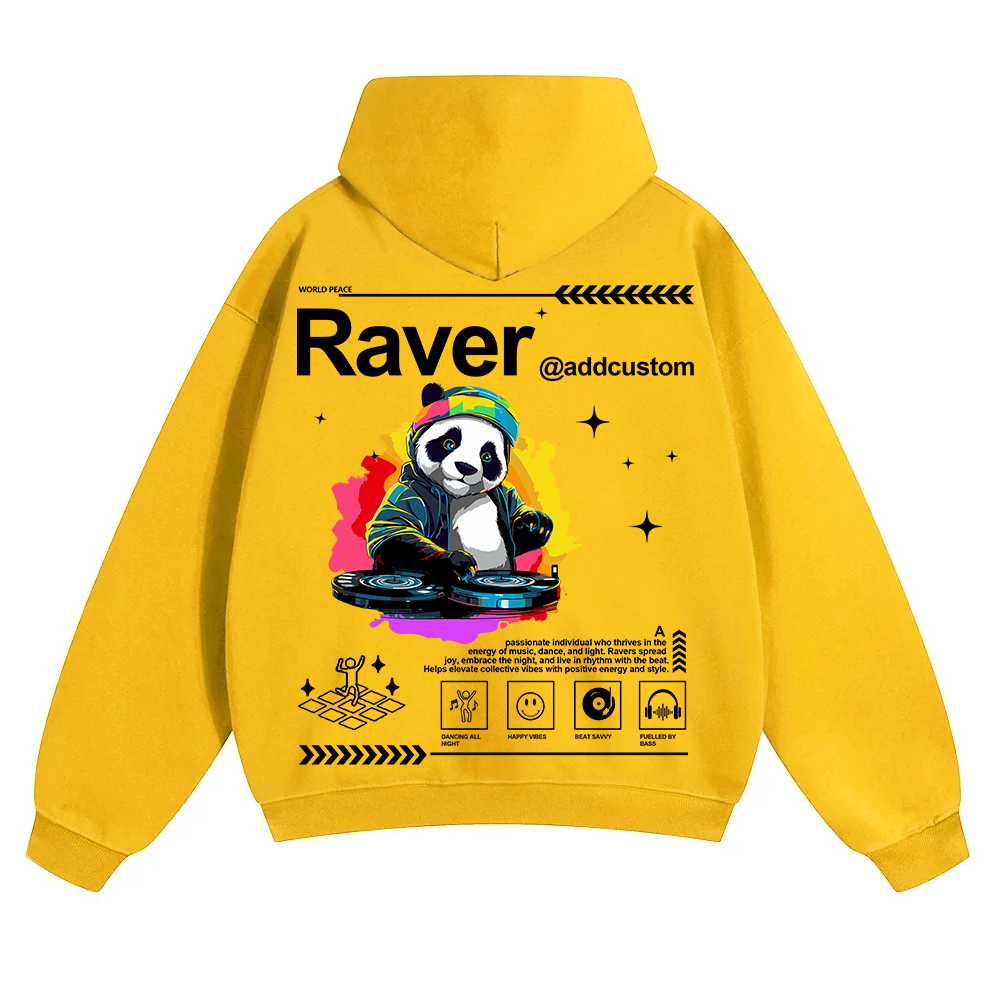Addcustom Raver Unisex Solid Color Hoodie wearishow