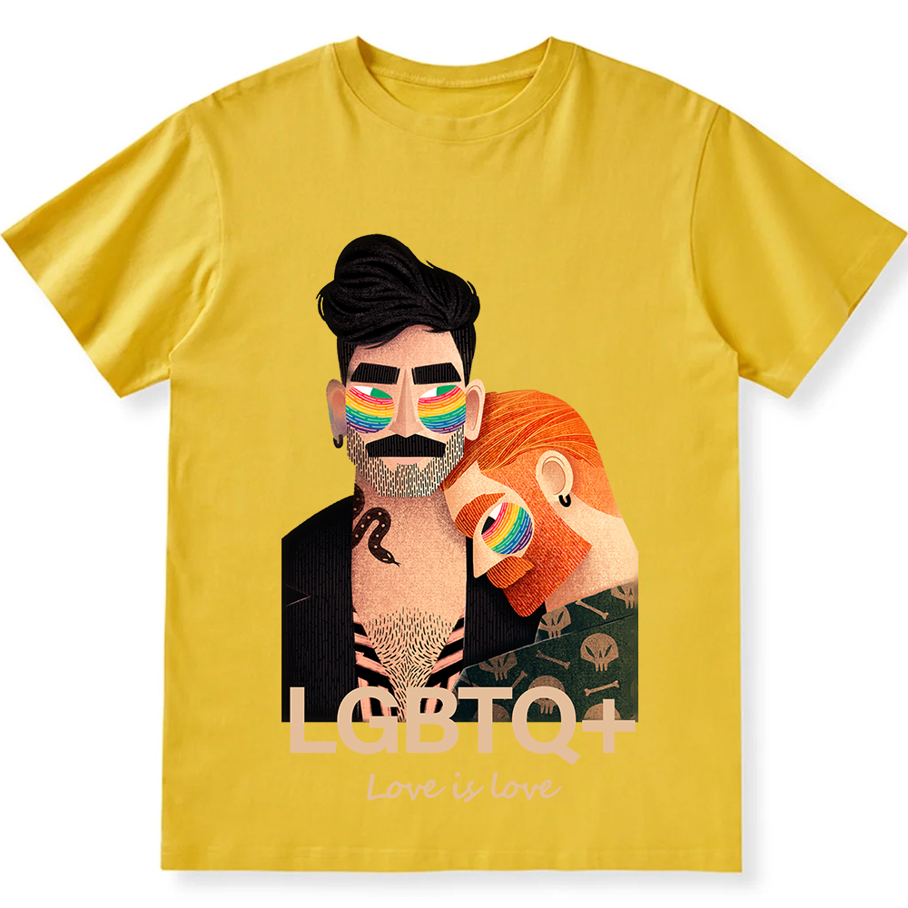 Lgbtq+ Love Is Love Unisex Fit Cotton T-Shirt wearishow