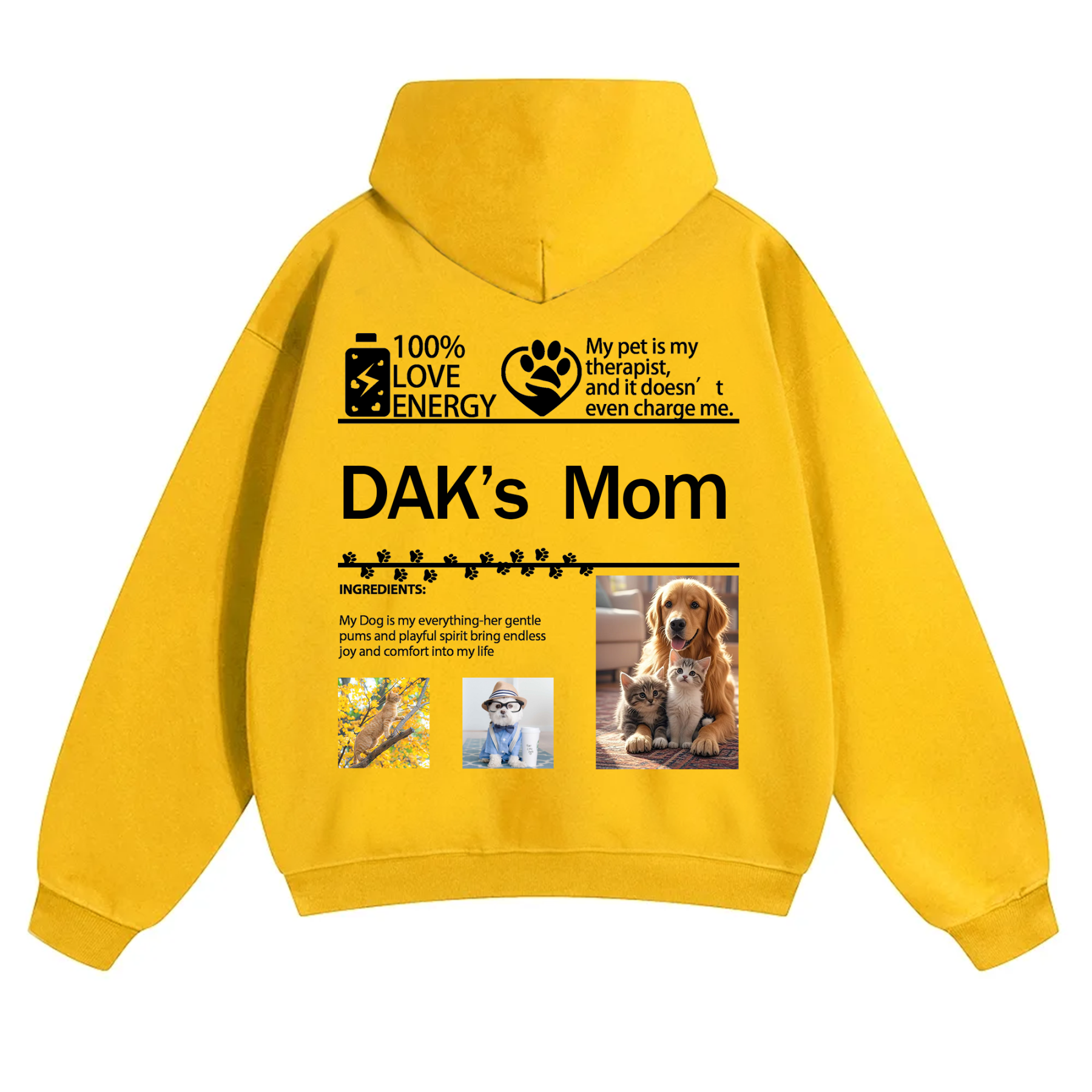 Pet Photo Creative Customized Unisex Hoodie