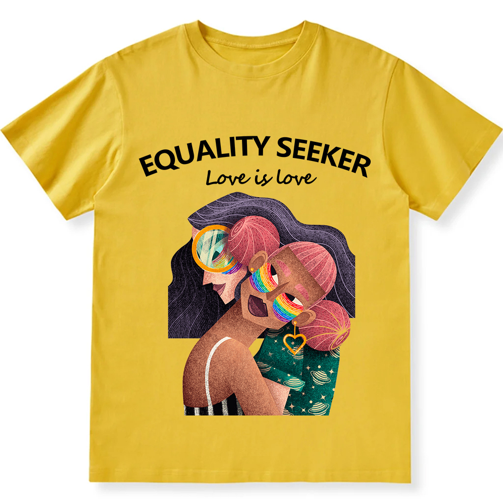 Equality Seeker Love Is Love Unisex Fit Cotton T-Shirt wearishow