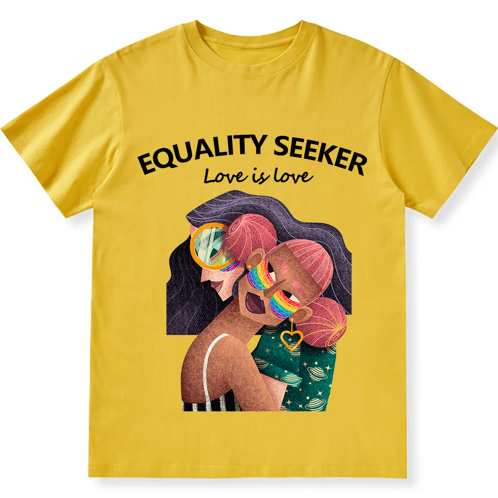 Equality Seeker Love Is Love Unisex Fit Cotton T-Shirt wearishow