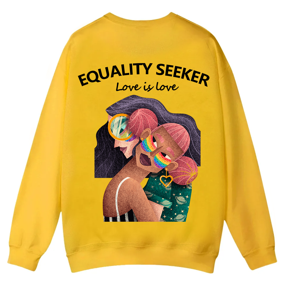 Equality Seeker Love Is Love Casual Crewneck Sweatshirt wearishow
