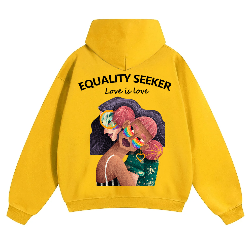 Equality Seeker Love Is Love Unisex Solid Color Hoodie wearishow