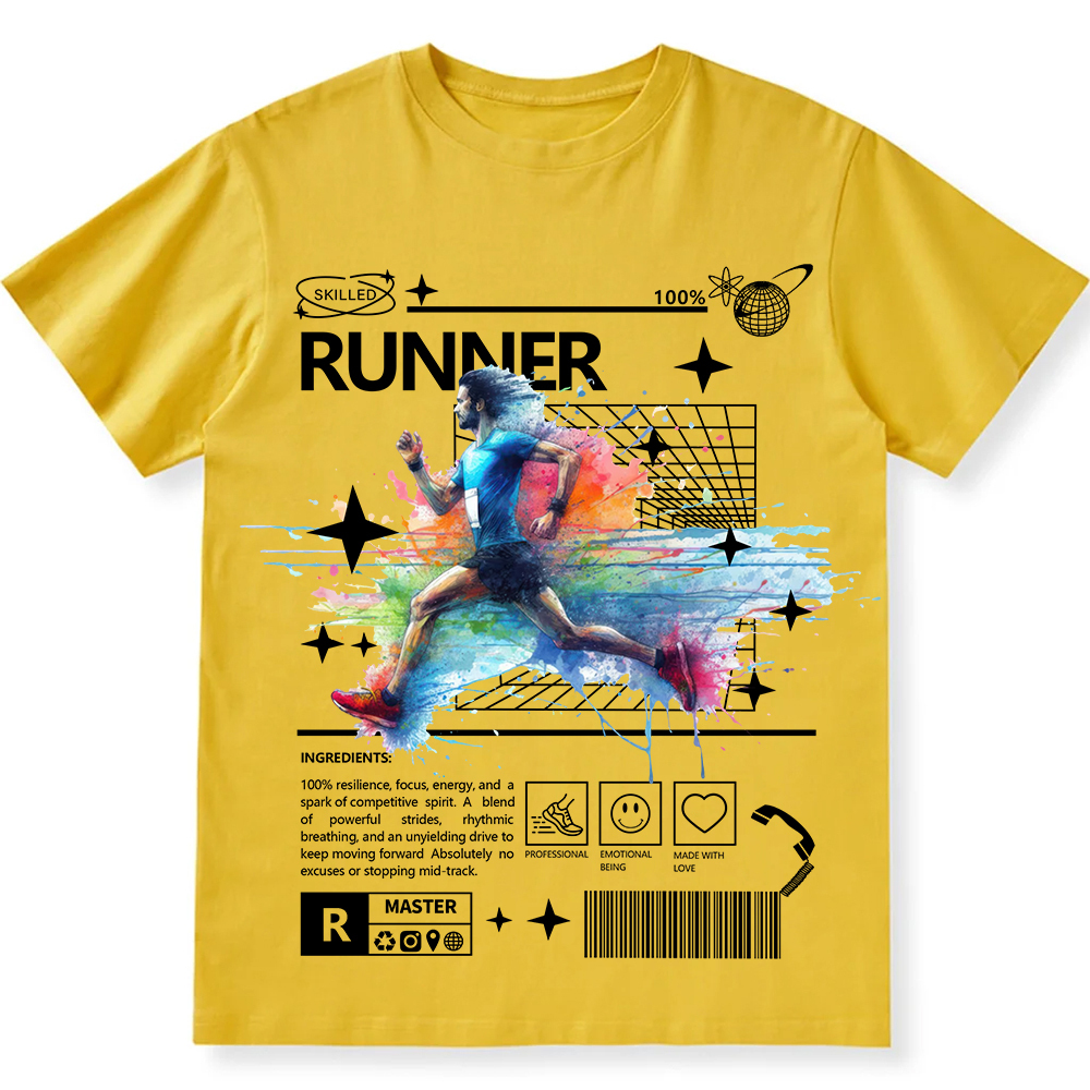 Runner Unisex Fit Cotton T-Shirt wearishow