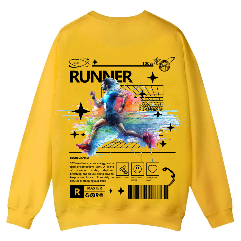 Runner Casual Crewneck Sweatshirt wearishow