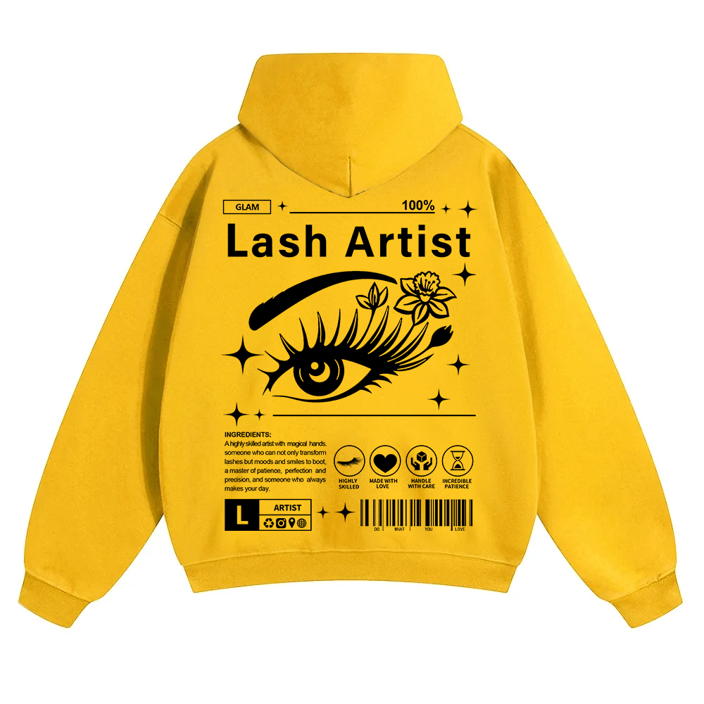 Lash Artist Unisex Solid Color Hoodie wearishow
