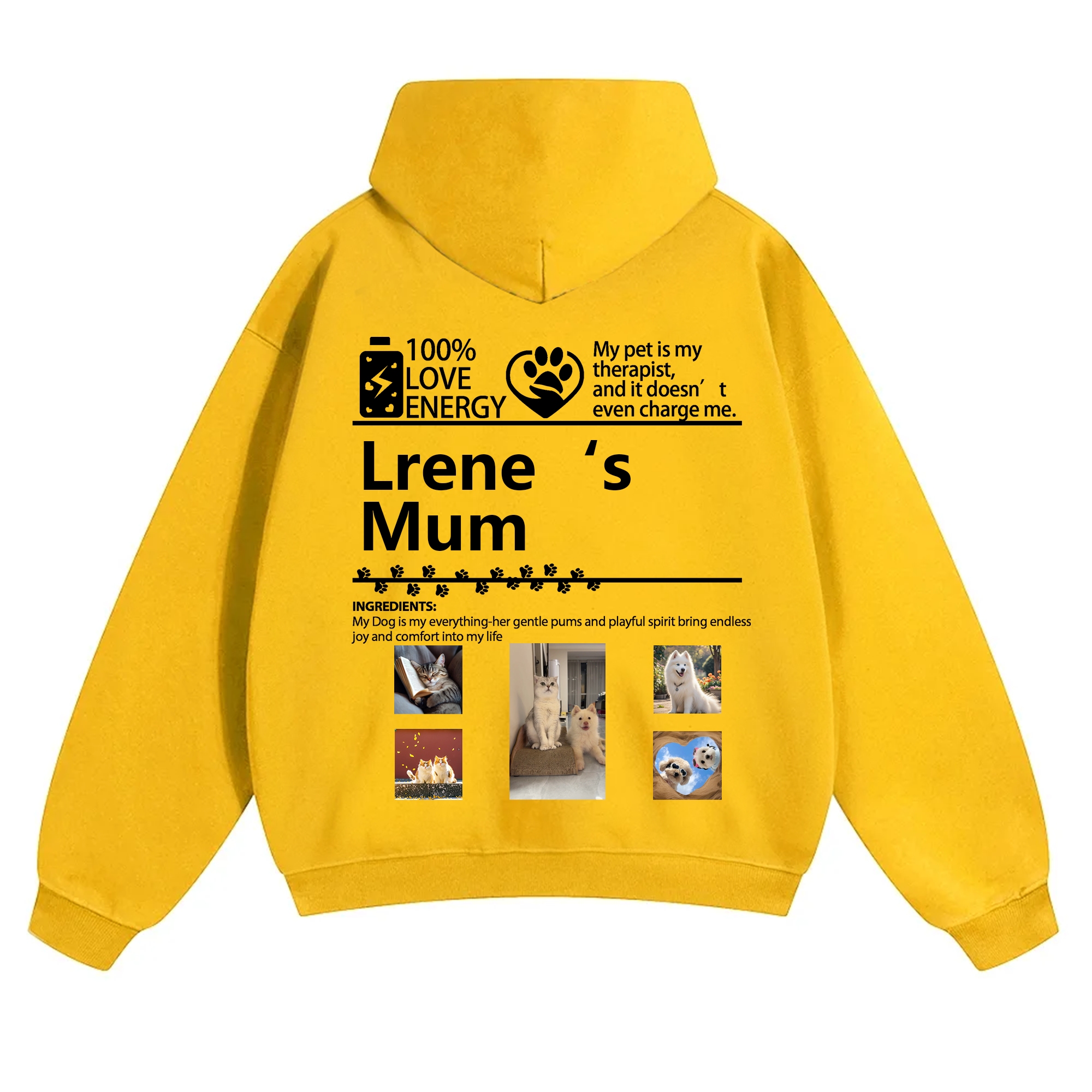 Pets Photos Creative Customized Unisex Hoodie
