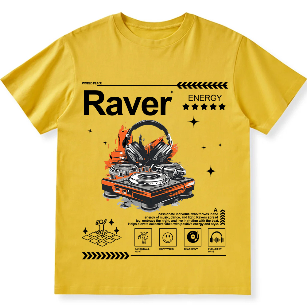 Raver Unisex Fit Cotton T-Shirt wearishow