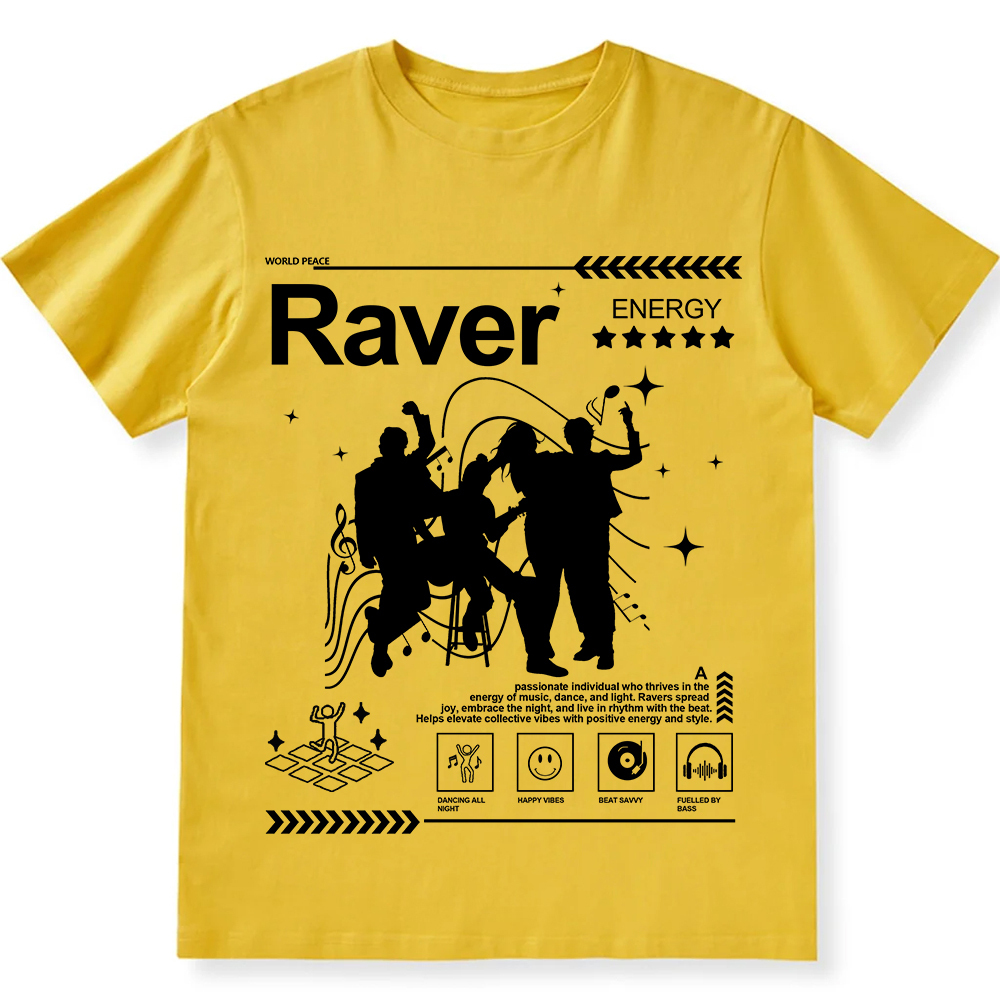 Raver Unisex Fit Cotton T-Shirt wearishow