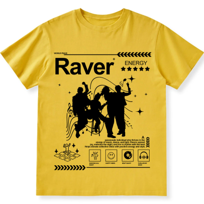 Raver Unisex Fit Cotton T-Shirt wearishow