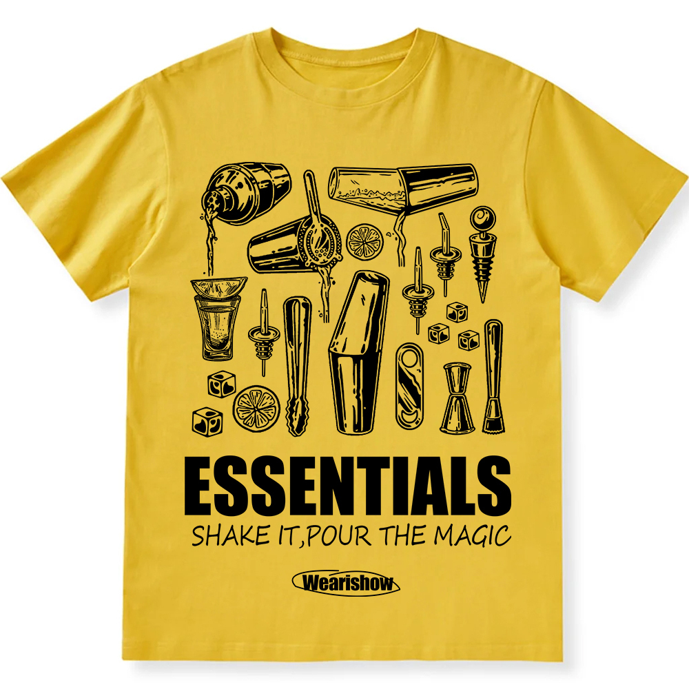Bartender Essentials Unisex Fit Cotton T-Shirt wearishow