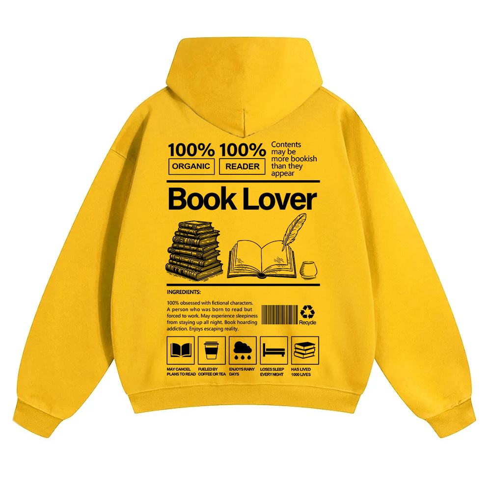 Book Lover Unisex Solid Color Hoodie wearishow