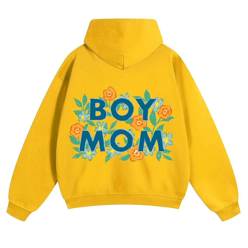 Boy Mom Unisex Solid Color Hoodie wearishow