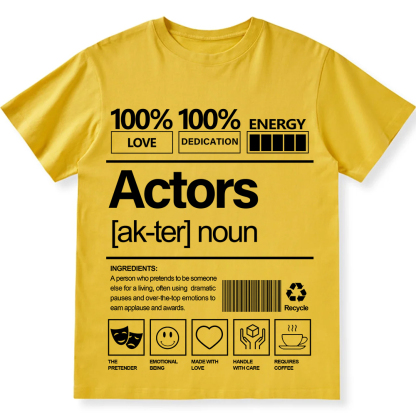 Actors Unisex Fit Cotton T-Shirt wearishow