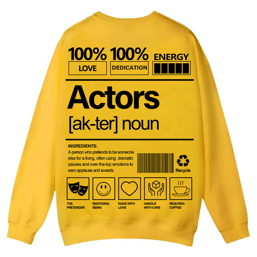 Actors Casual Crewneck Sweatshirt wearishow wearishow