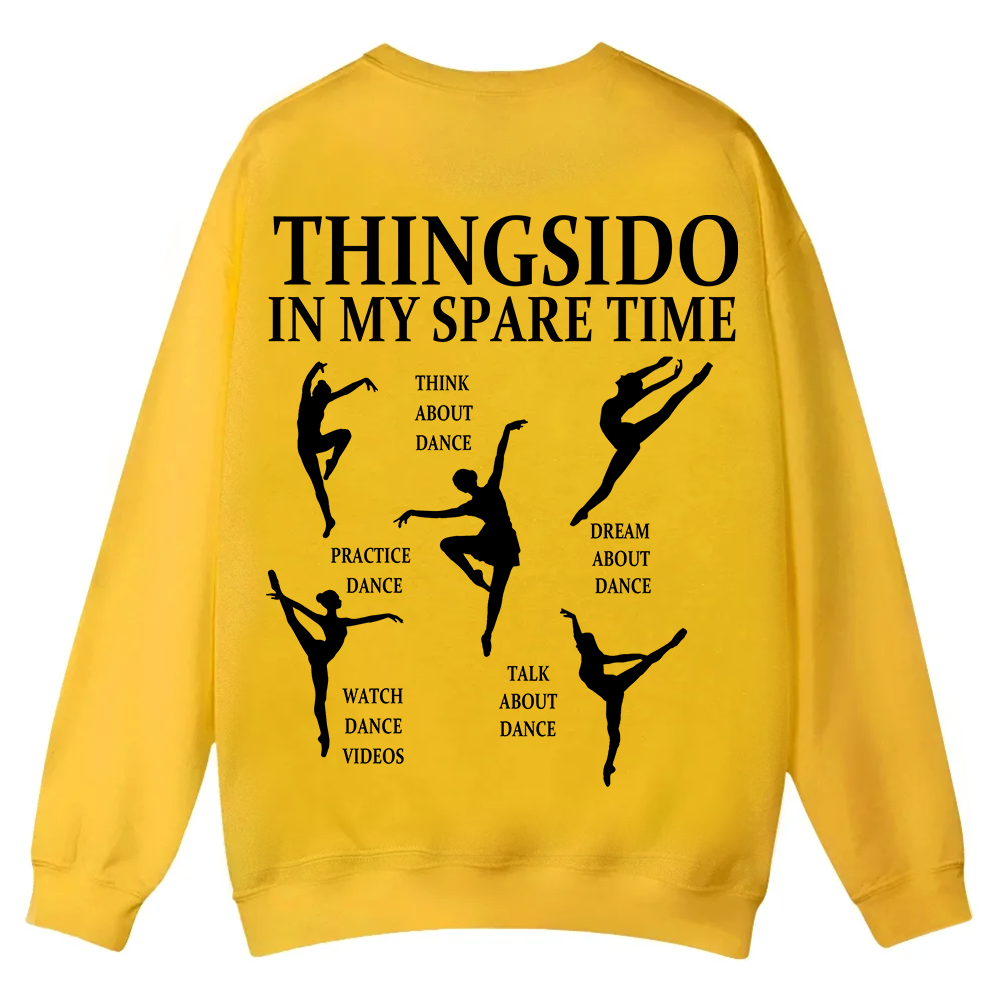 Thingsido In My Spare Time  Casual Crewneck Sweatshirt wearishow wearishow