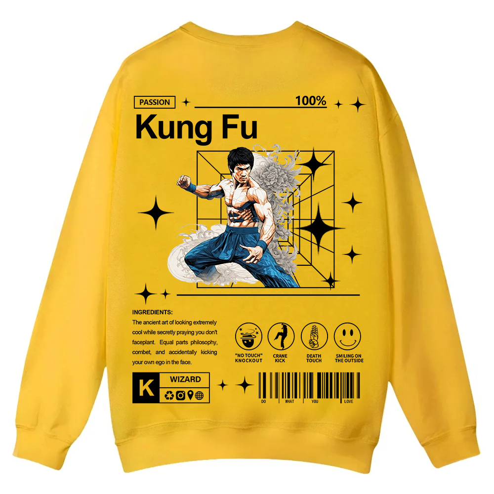Kung Fu Casual Crewneck Sweatshirt wearishow wearishow