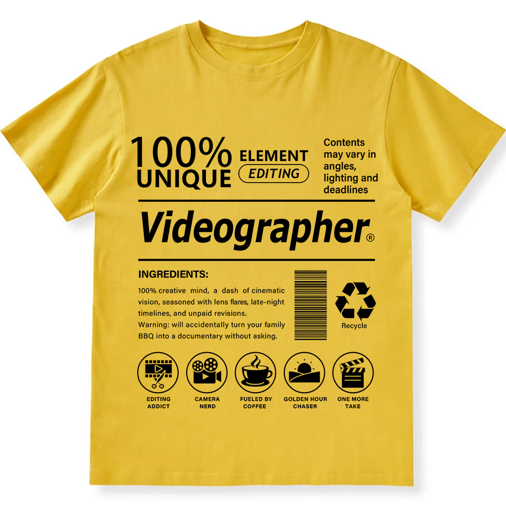 Videographer Unisex Fit Cotton T-Shirt wearishow