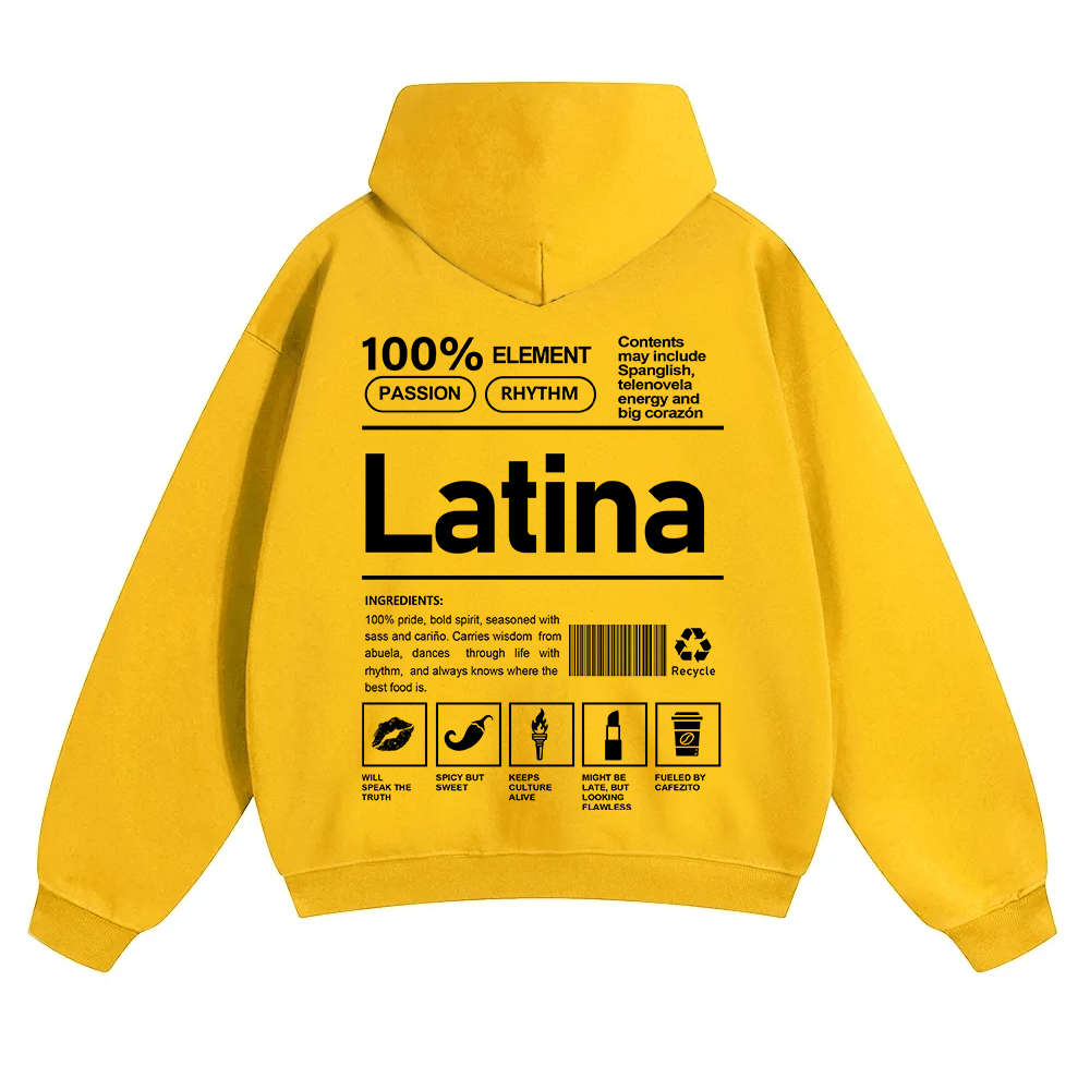 Latina Unisex Fit Color Hoodie wearishow