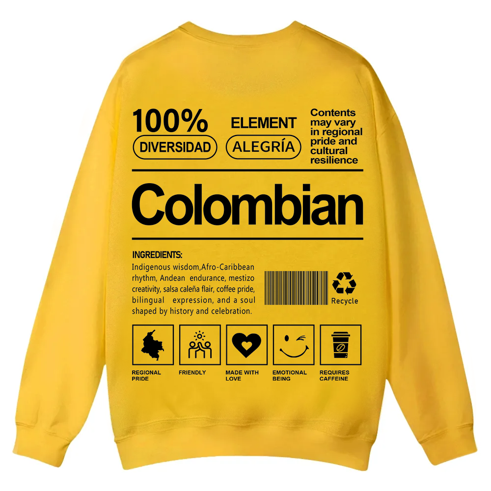 Colombian Unisex Fit  Casual Crewneck Sweatshirt wearishow