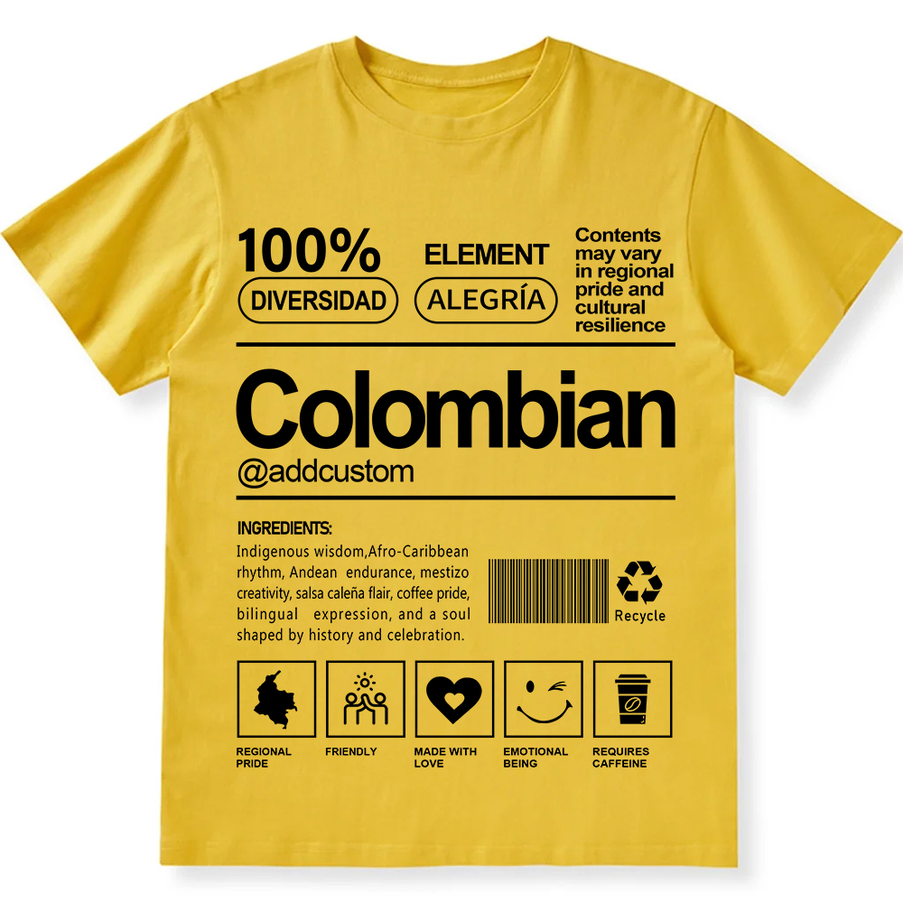 Colombian Addcustom Unisex Fit  Cotton T-Shirt wearishow