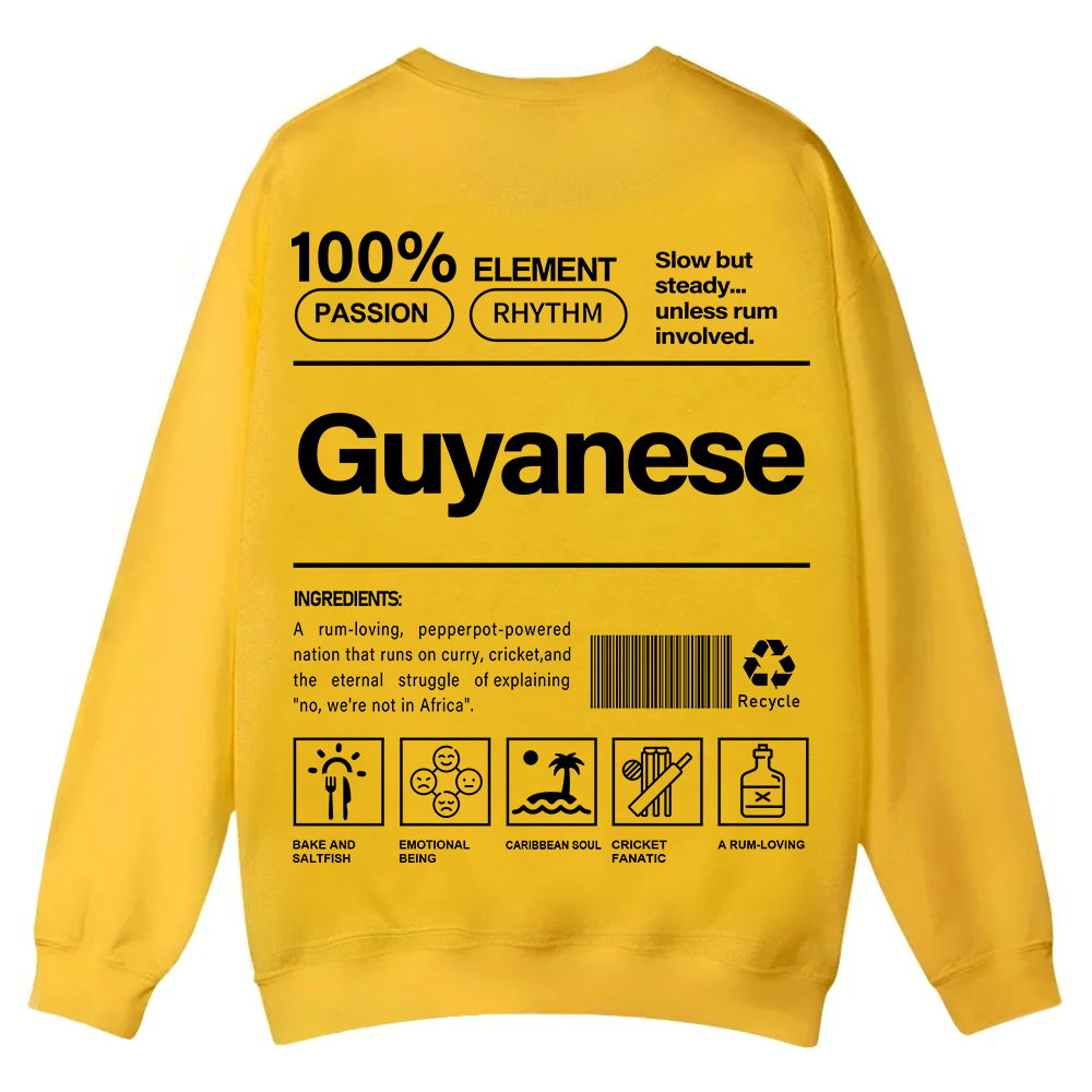 Guyanese Unisex Fit  Casual Crewneck Sweatshirt wearishow