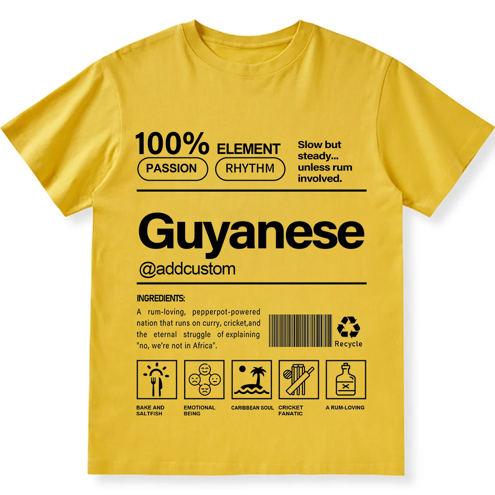 Guyanese Addcustom Unisex Fit  Cotton T-Shirt wearishow