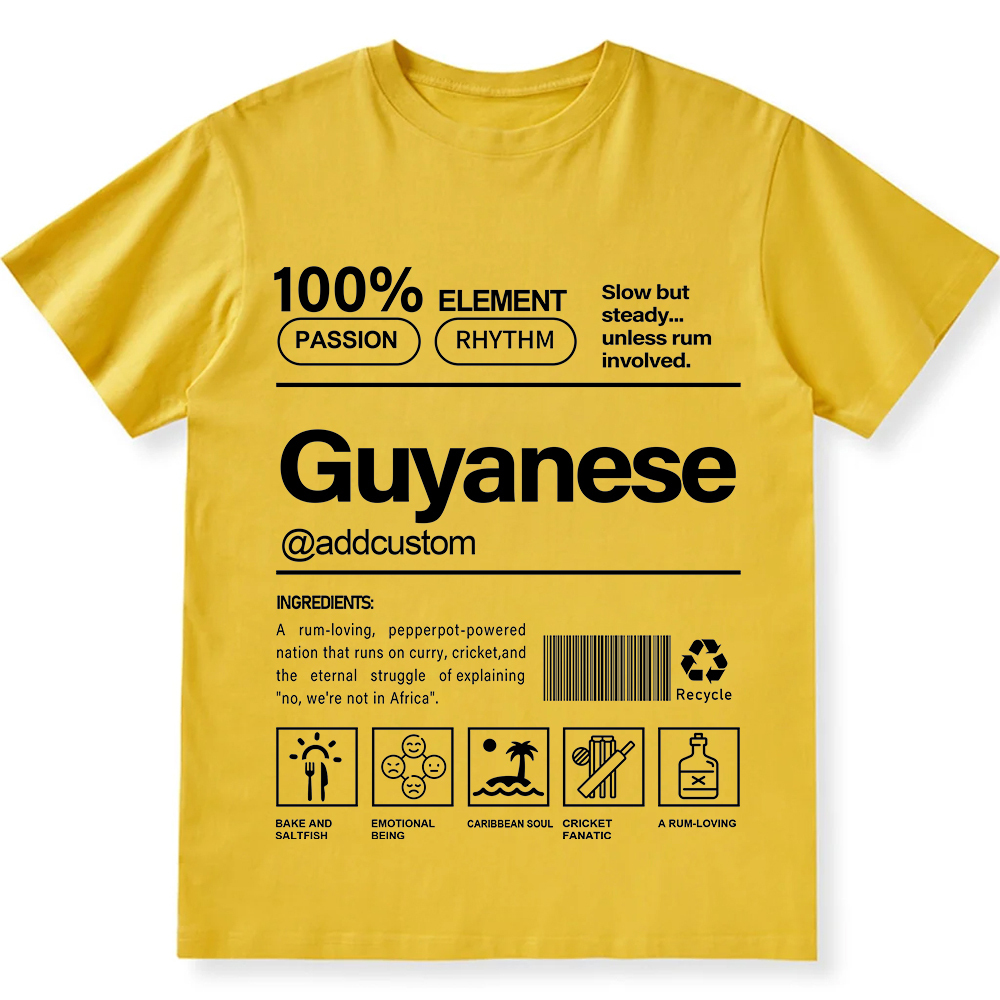 Guyanese Addcustom Unisex Fit  Cotton T-Shirt wearishow