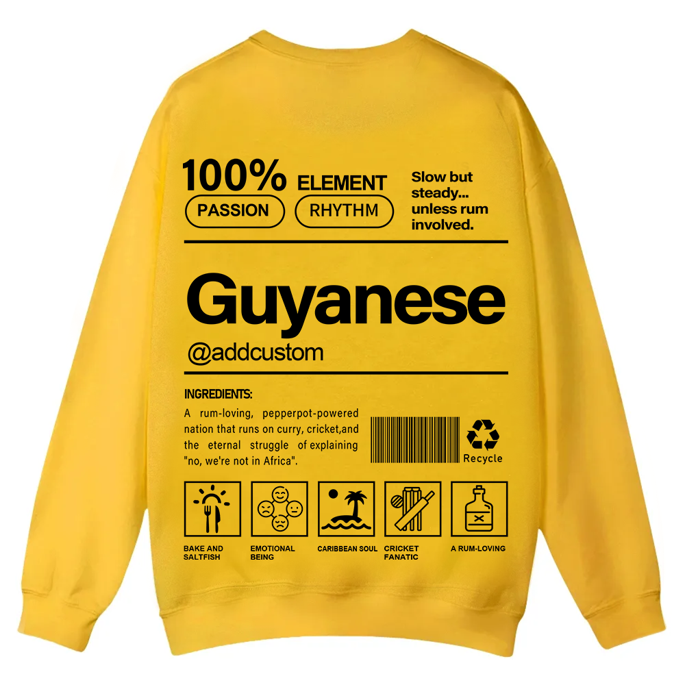 Guyanese Addcustom Unisex Fit  Casual Crewneck Sweatshirt wearishow