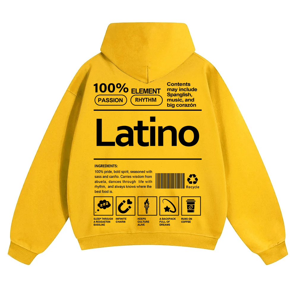 Latino Unisex Fit Color Hoodie wearishow