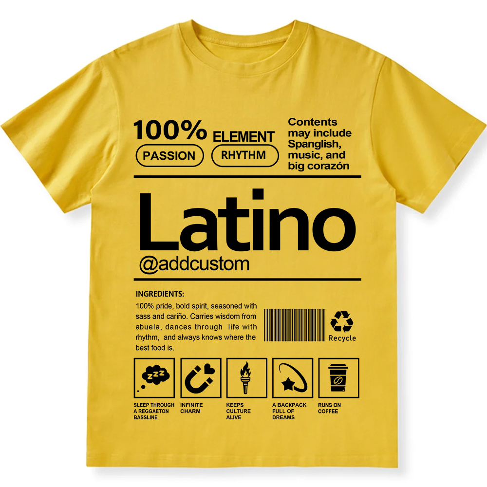 Latino Addcustom Unisex Fit  Cotton T-Shirt wearishow