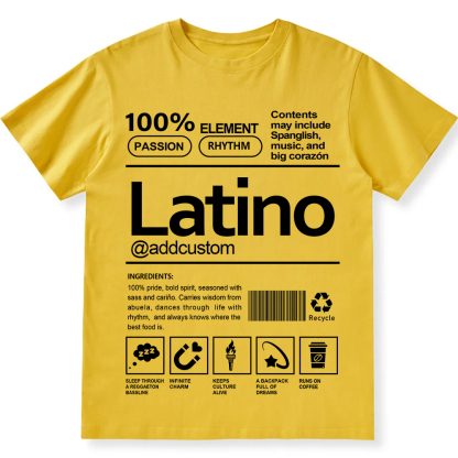 Latino Addcustom Unisex Fit  Cotton T-Shirt wearishow