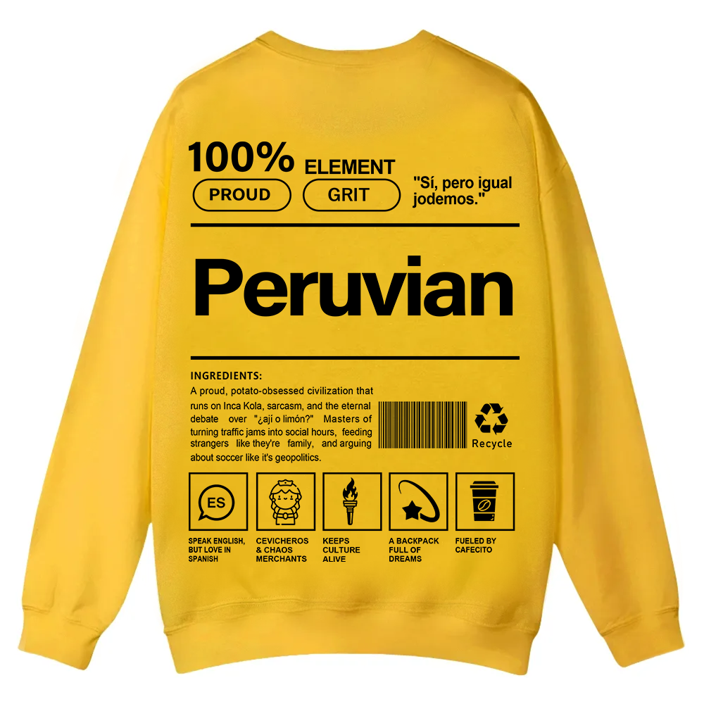 Peruvian Unisex Fit  Casual Crewneck Sweatshirt wearishow
