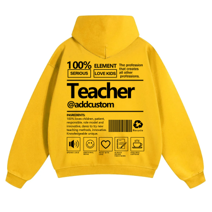 Teacher Addcustom Solid Color Hoodie wearishow