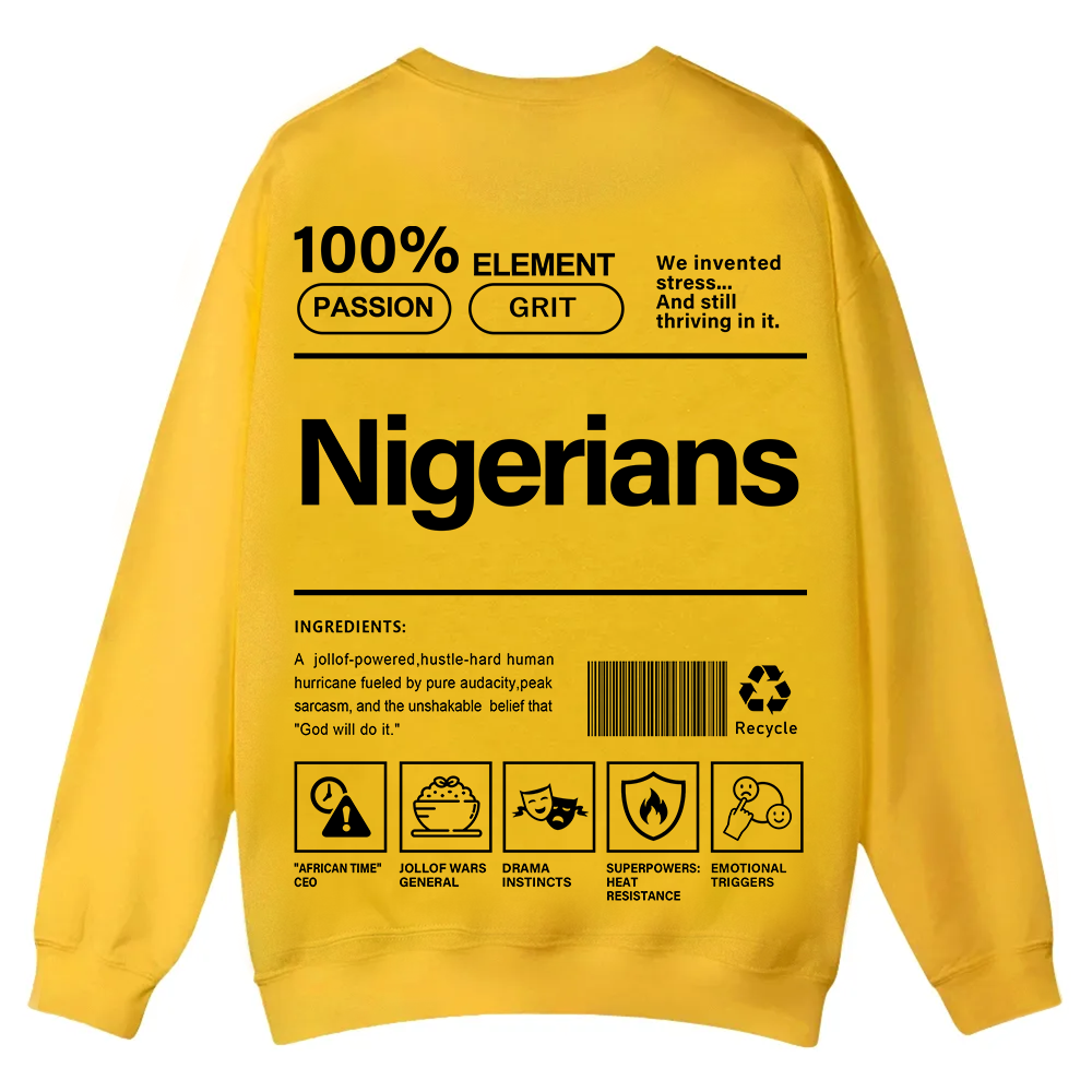 Nigerians Unisex Fit  Casual Crewneck Sweatshirt wearishow