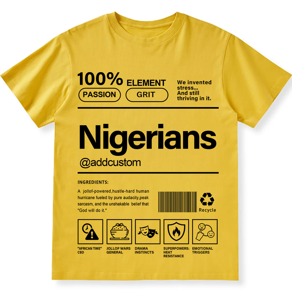 Nigerians Addcustom Unisex Fit  Cotton T-Shirt wearishow