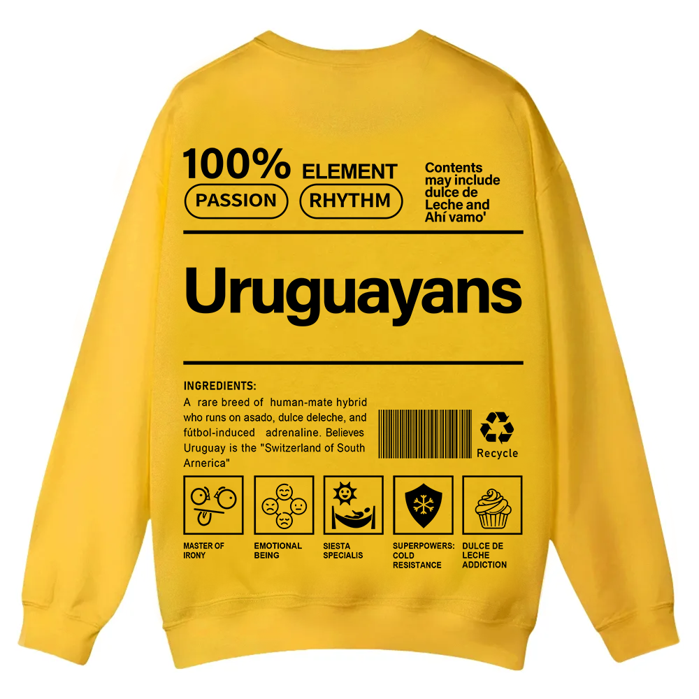 Uruguayans Unisex Fit  Casual Crewneck Sweatshirt wearishow