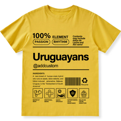 Uruguayans Addcustom Unisex Fit  Cotton T-Shirt wearishow