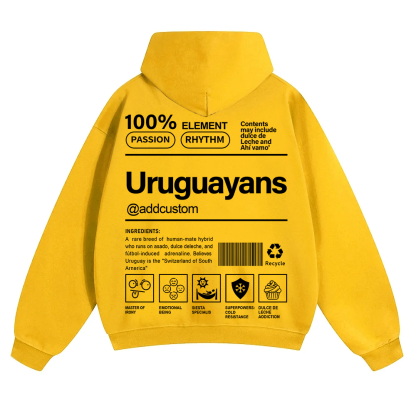 Uruguayans Addcustom Unisex Fit Color Hoodie wearishow