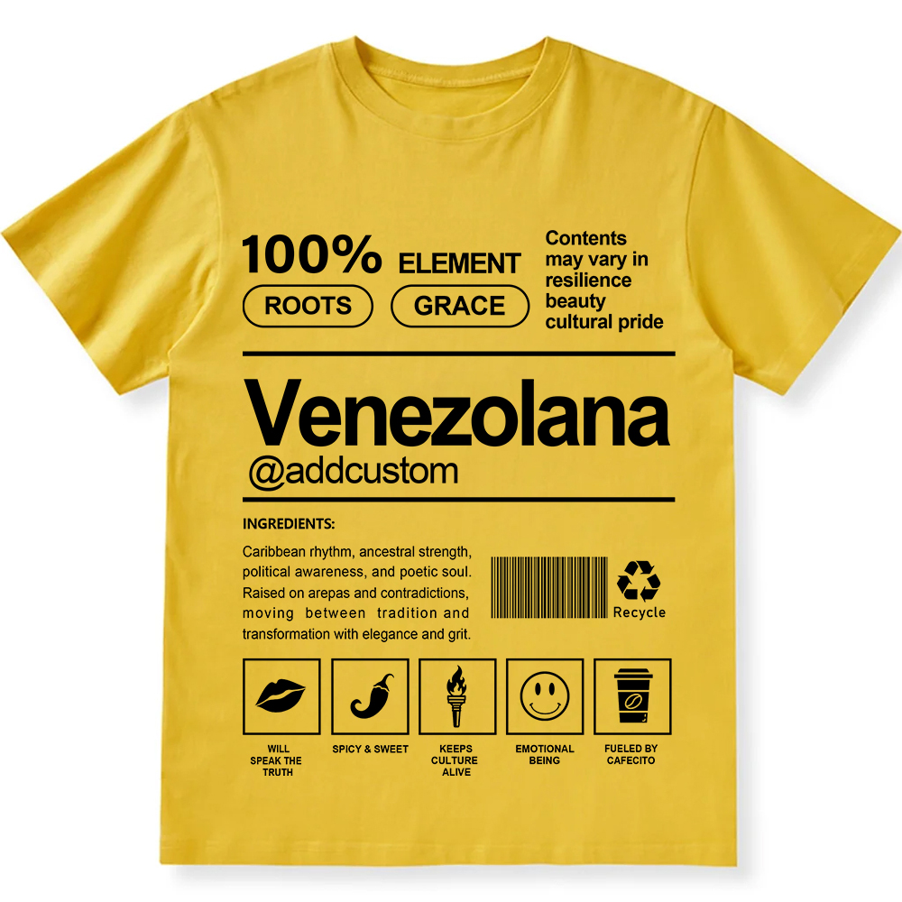 Venezolana Addcustom Unisex Fit  Cotton T-Shirt wearishow