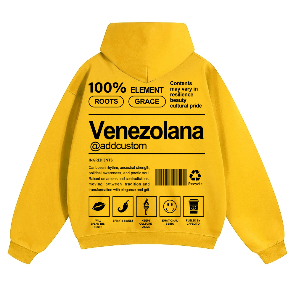 Venezolana Addcustom Unisex Fit Color Hoodie wearishow